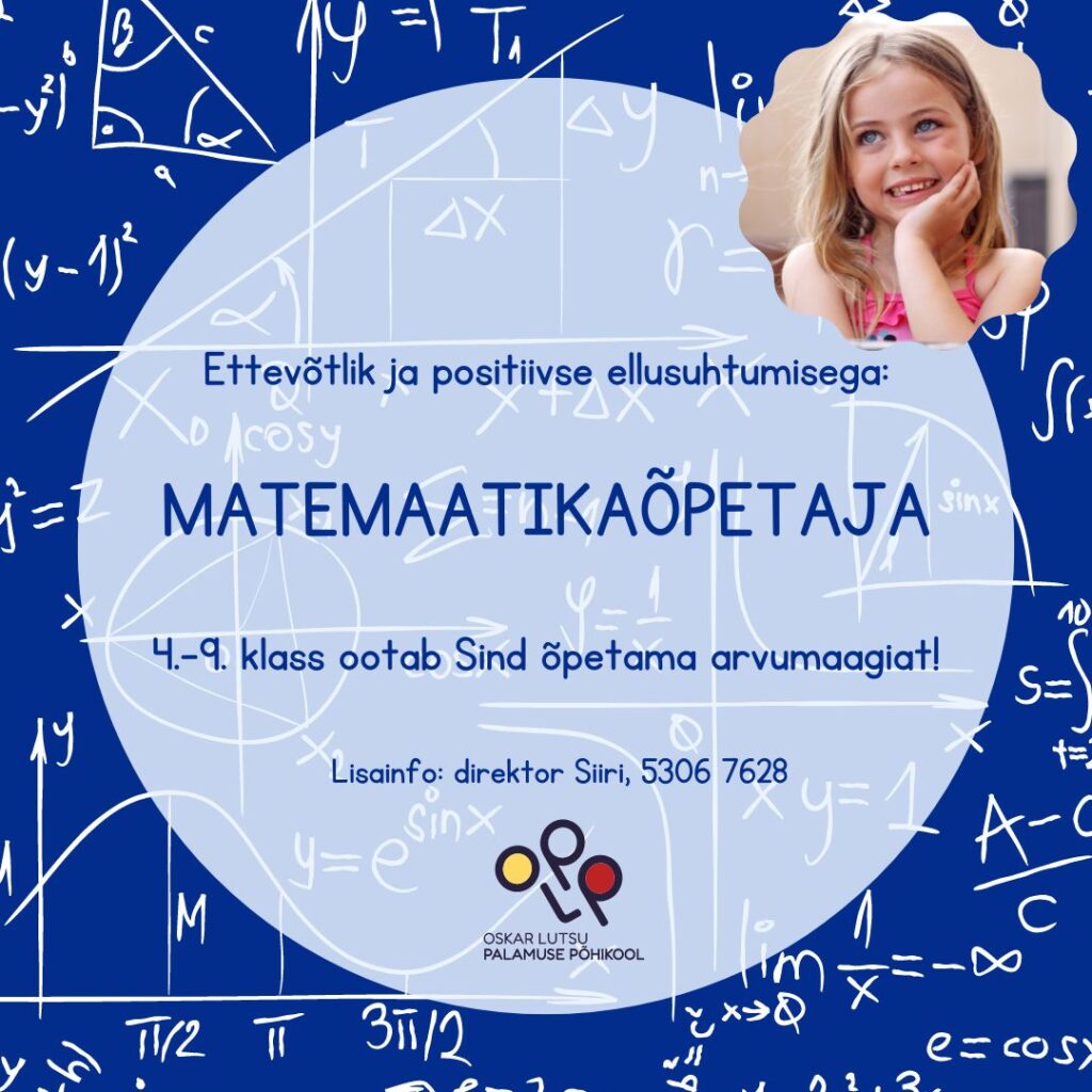 matemaatikaõpetaja kuulutus