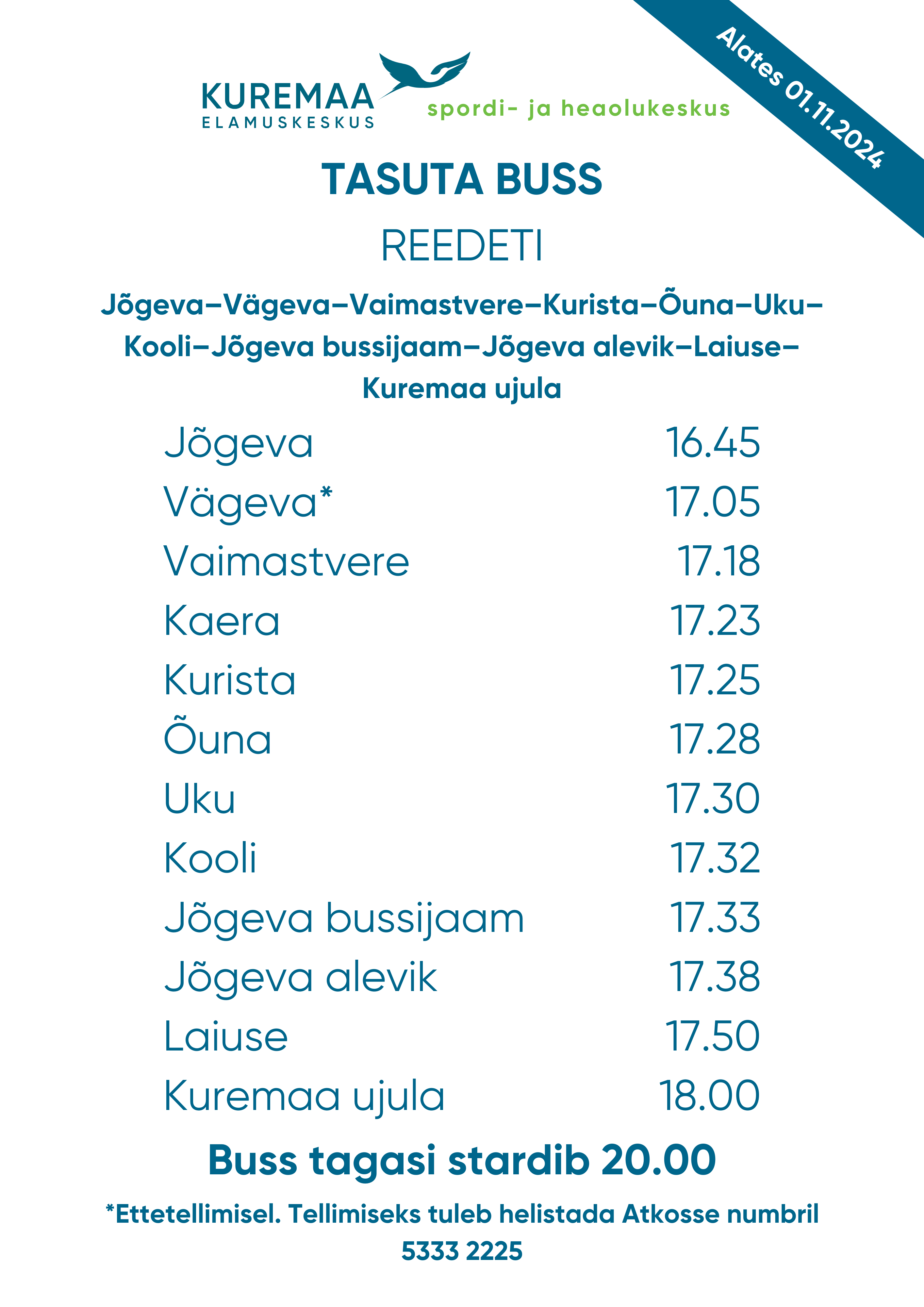 ujulabussi graafik